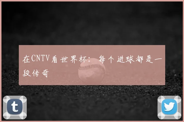 在CNTV看世界杯:每个进球都是一段传奇